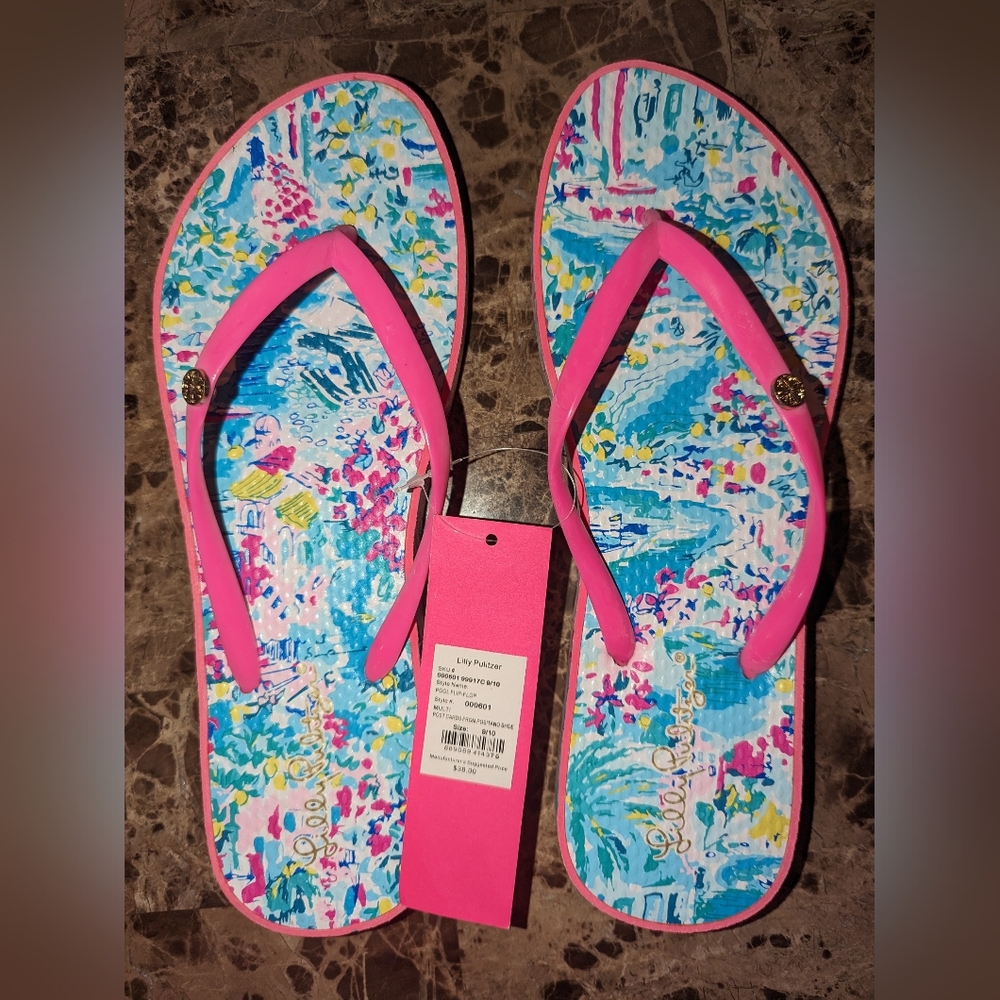NWT Lilly Pulitzer flip flops